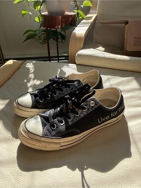 Custom Converse Chuck Taylor “Live for the Soul” Sneakers Size 8.5